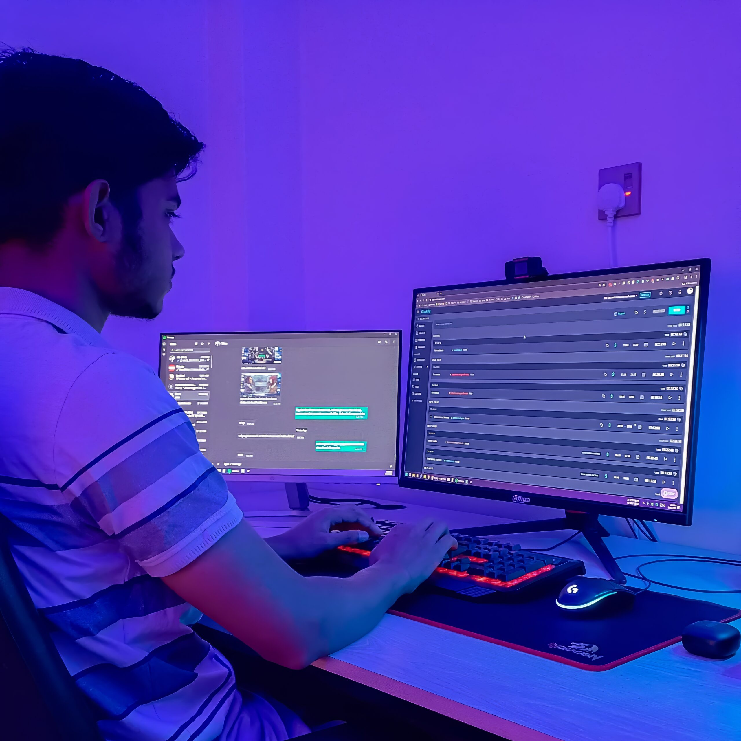 sy shahadot in his desk working for Sucuri Site Checker